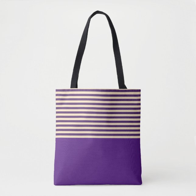 Lila Streifen Tasche (Vorderseite)