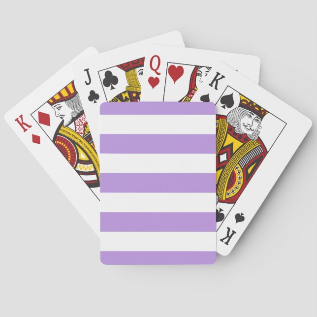 Lila Streifen, weiße Streifen, Streifenmuster Spielkarten (Rückseite)