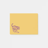Lila Streifen Wild Cat Tiger Illustration