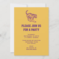 Lila Streifen Wild Kat Tiger Generisches Party