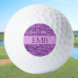 Lila Strick Design kundenspezifische Monogram Lady Golfball