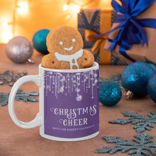 Lila String Lights Party Kaffeetasse