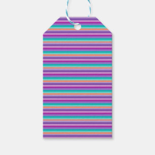 Lila Stripes mit benutzerdefinierten Begleitheftma Geschenkanhänger