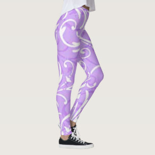 Lila Strudel-Muster-Leggings Leggings