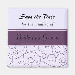 Lila Strudel Save-the-Date Magnet