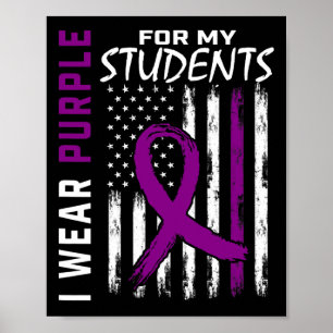 Lila Studierende Special Ed Teacher Epilepsy Aware Poster