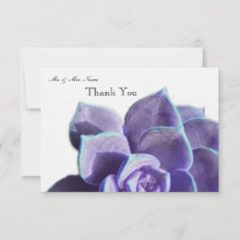 Lila Succulent danken Ihnen Dankeskarte