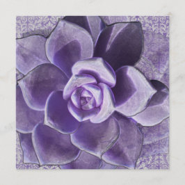 Lila Succulents-Brautparty-Einladung Einladung