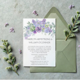 Lila Sukkuline, Lilacs, nur Lavendel-Empfang Einladung