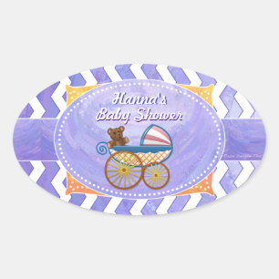 Lila Sun Baby Stuff Ovaler Aufkleber
