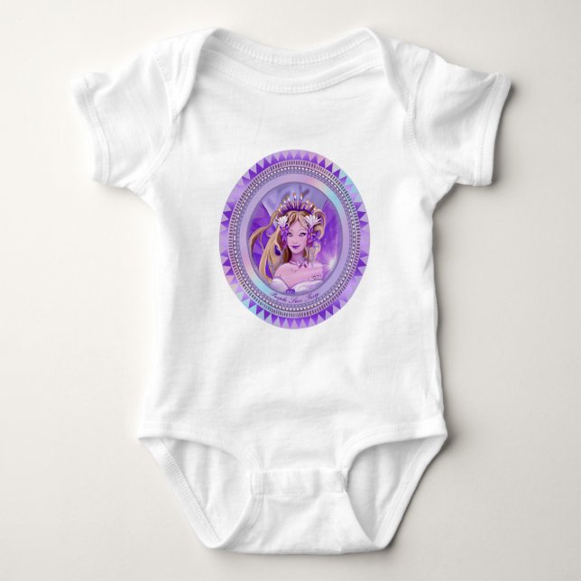 Lila Sun Fairy Baby Bodysuit Baby Strampler (Vorderseite)