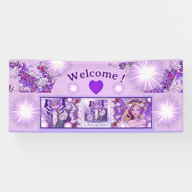 Lila Sun Fairy Banner (Horizontal)