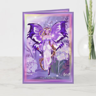 Lila Sun Fairy Geburtstagkarte Dankeskarte