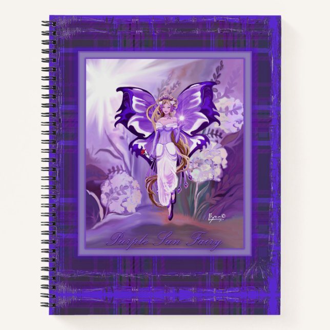 Lila Sun Fairy-Notebook Notizbuch (Vorderseite)