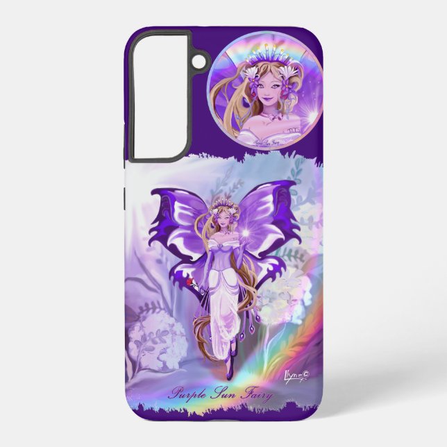 Lila Sun Fairy Samsung Galaxy Hülle (Rückseite)