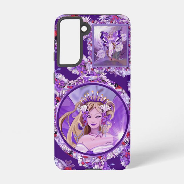 Lila Sun Fairy Samsung Galaxy Hülle (Rückseite)