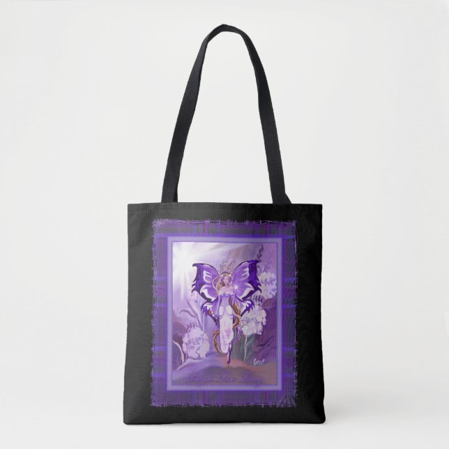 Lila Sun Fairy Tote Bag Tasche (Vorderseite)