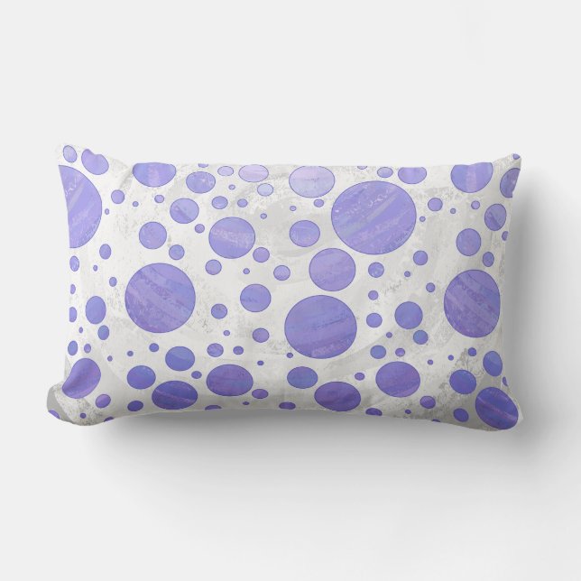 Lila Sun Polka Dot Lendenkissen (Vorderseite)