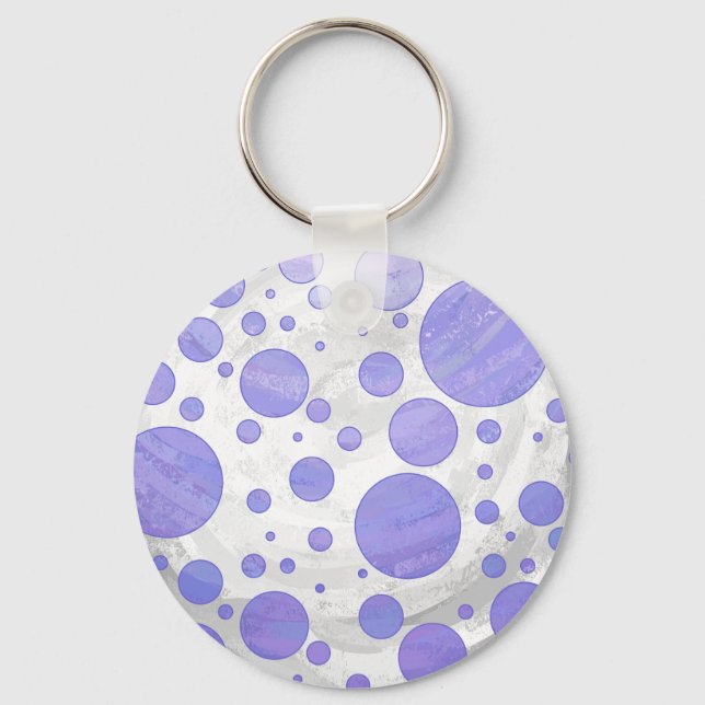 Lila Sun Polka Dot Schlüsselanhänger (Vorderseite)