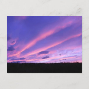 Lila Sunset Postkarte