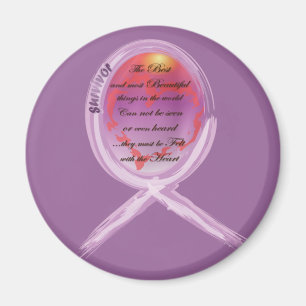 Lila Survivor-Band mit inspirierendem Sprichwort Magnet