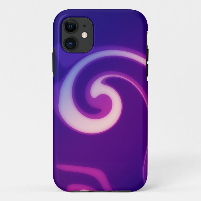 Lila Swirl Art Malerei Case-Mate iPhone Hülle (Rückseite)