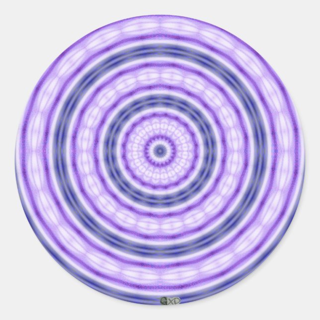 Lila Swirl-Aufkleber Runder Aufkleber (Vorderseite)