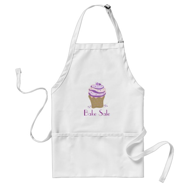 Lila Swirl Cupcake - Bake Sale Schürze (Vorne)