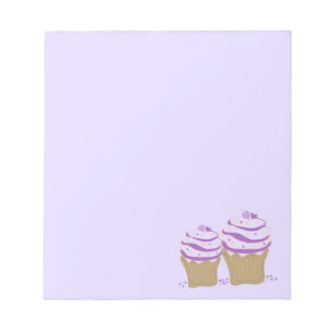 Lila Swirl Cupcakes Notizblock