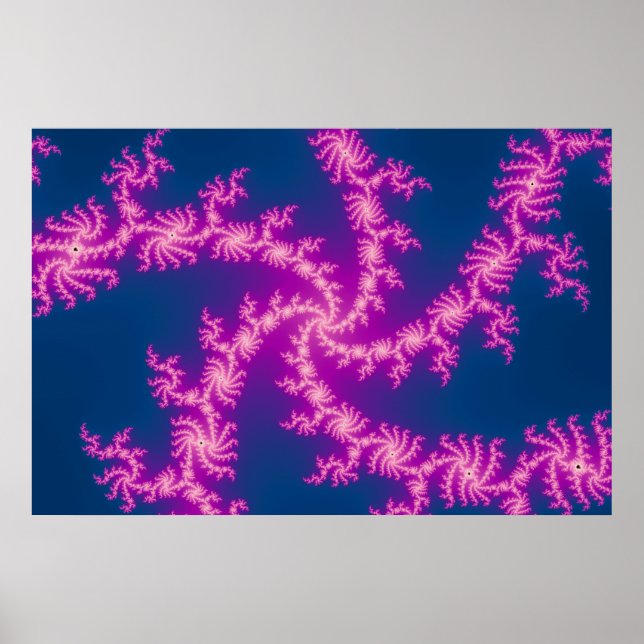 Lila Swirl - Fraktal Art Poster (Vorne)