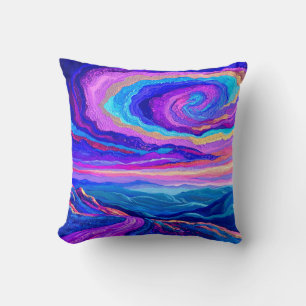 Lila Swirl Kissen