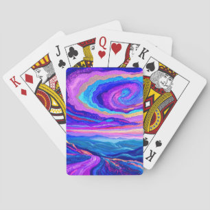 Lila Swirl Spielkarten