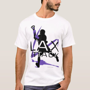 Lila T - Shirt Lacrosse-Jungen LAX-Angriffs-3