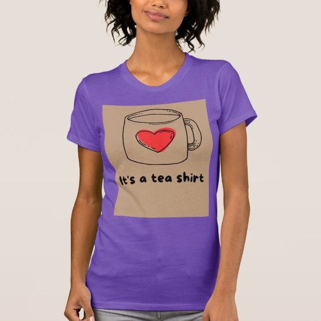 Lila T-Shirt mit halben Ärmeln (Vorderseite)