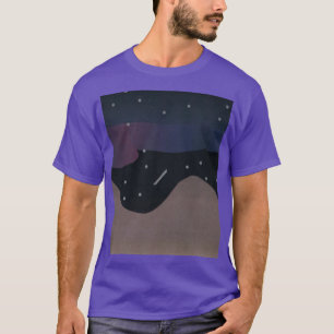 Lila T - Shirt mit Mountain & Night Sky