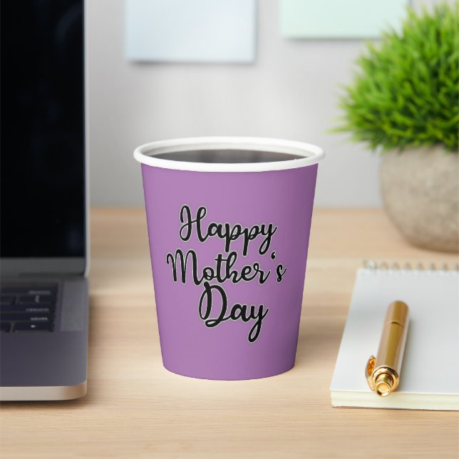 Lila Tag der glücklichen Mütter Pappbecher (InSitu)