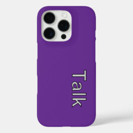 Lila TALK-Logo iPhone 16 Pro Hülle