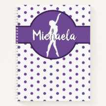 Lila Tance Ballerina Gymnastik Name Polka Dot