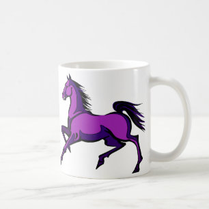 Lila tänzelnde Pferde Tasse