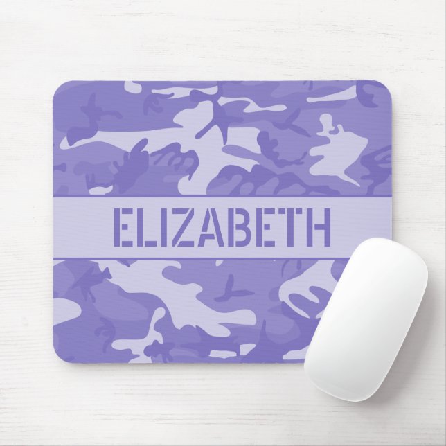 Lila-Tarn-Monogramm Mousepad (Mit Mouse)