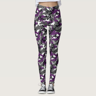 Lila-Tarnleggings Leggings