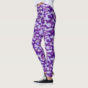 Lila Tarnmuster Leggings