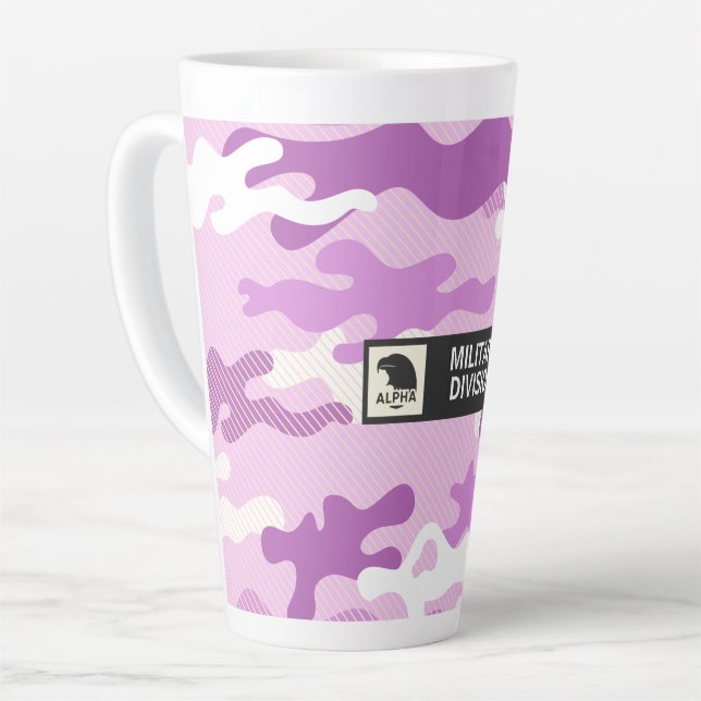 Lila-Tarnmuster Milchtasse (Linke Ecke)