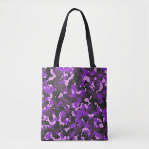 Lila Tarnmuster Tasche