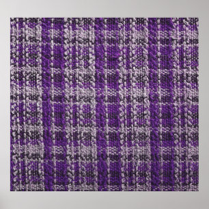 Lila Tartan-Gewebe: texturierter Hintergrund. Poster