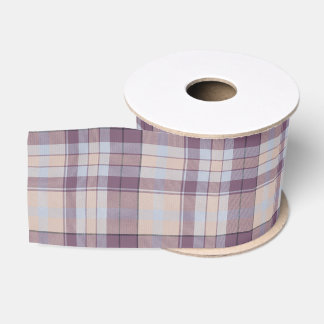 Lila Tartan Ripsband
