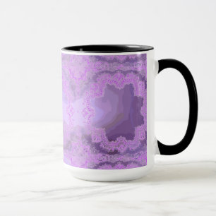 Lila Taschentuch Abstrakt Ringer-Tasse Tasse