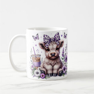 Lila Tasse der Kühe
