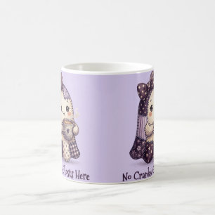 Lila-Tasse 'Keine mürrischen Geister hier' Kaffeetasse