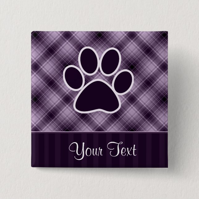 Lila Tatzen-Druck Button (Vorderseite)